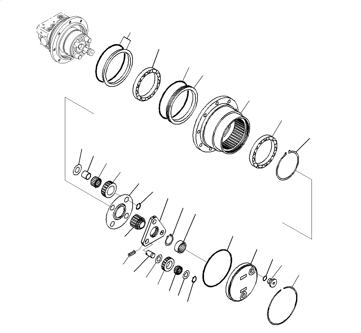 Схема запчастей Komatsu PC18MR-3 - ГУСЕНИЧНАЯ РАМА, ВНУТР. ЧАСТИ, МОТОР ХОДА (/) (№-) ГУСЕНИЧНАЯ РАМА, РЕГУЛЯТОР ТИП, STEEL