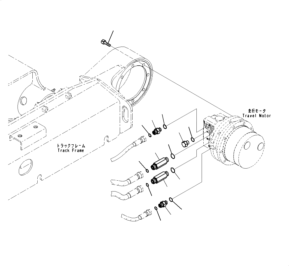 Схема запчастей Komatsu PC18MR-3 - ГУСЕНИЧНАЯ РАМА, МОТОР ХОДА КОМПОНЕНТЫ (№-) ГУСЕНИЧНАЯ РАМА, РЕГУЛЯТОР ТИП, РЕЗИН.
