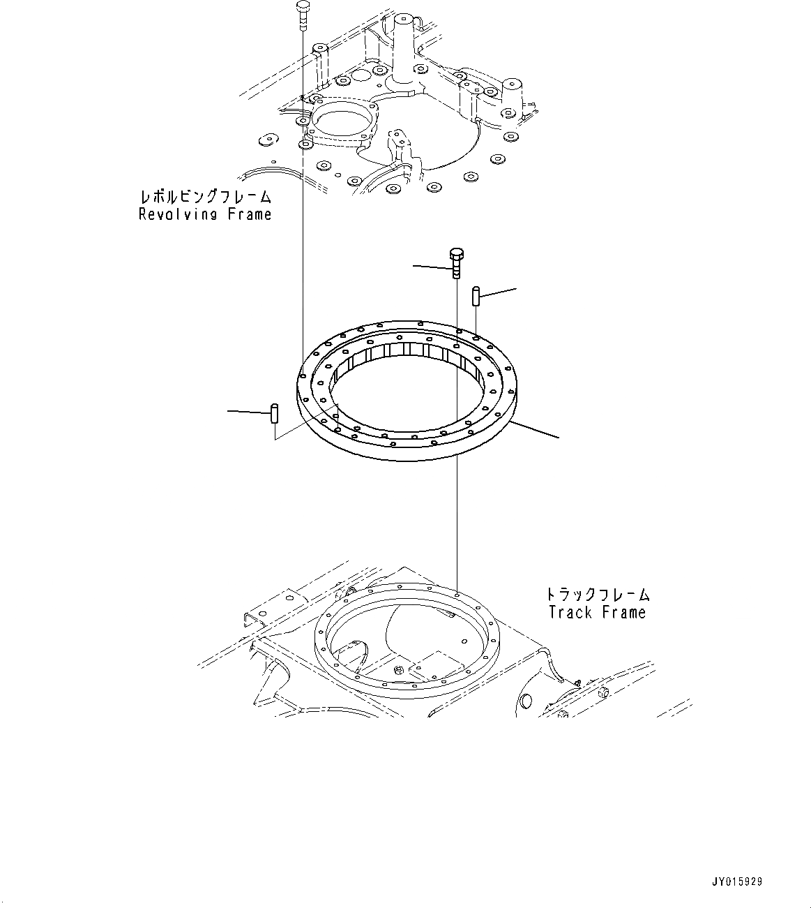 Схема запчастей Komatsu PC18MR-3 - ГУСЕНИЧНАЯ РАМА, ПОВОРОТН. КРУГ (№-) ГУСЕНИЧНАЯ РАМА, РЕГУЛЯТОР ТИП, STEEL