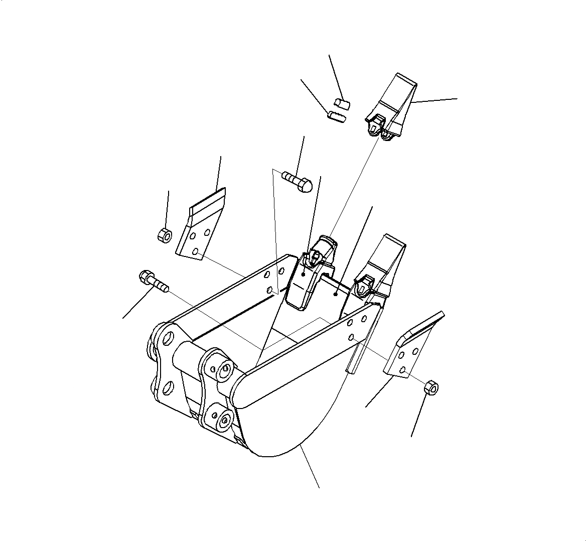 Схема запчастей Komatsu PC18MR-3 - ЭКСКАВАТ. КОВШ (№-) ЭКСКАВАТ. КОВШ, .8M, HEAP .M, MM ШИР., ВЕРТИКАЛЬН. ПАЛЕЦ