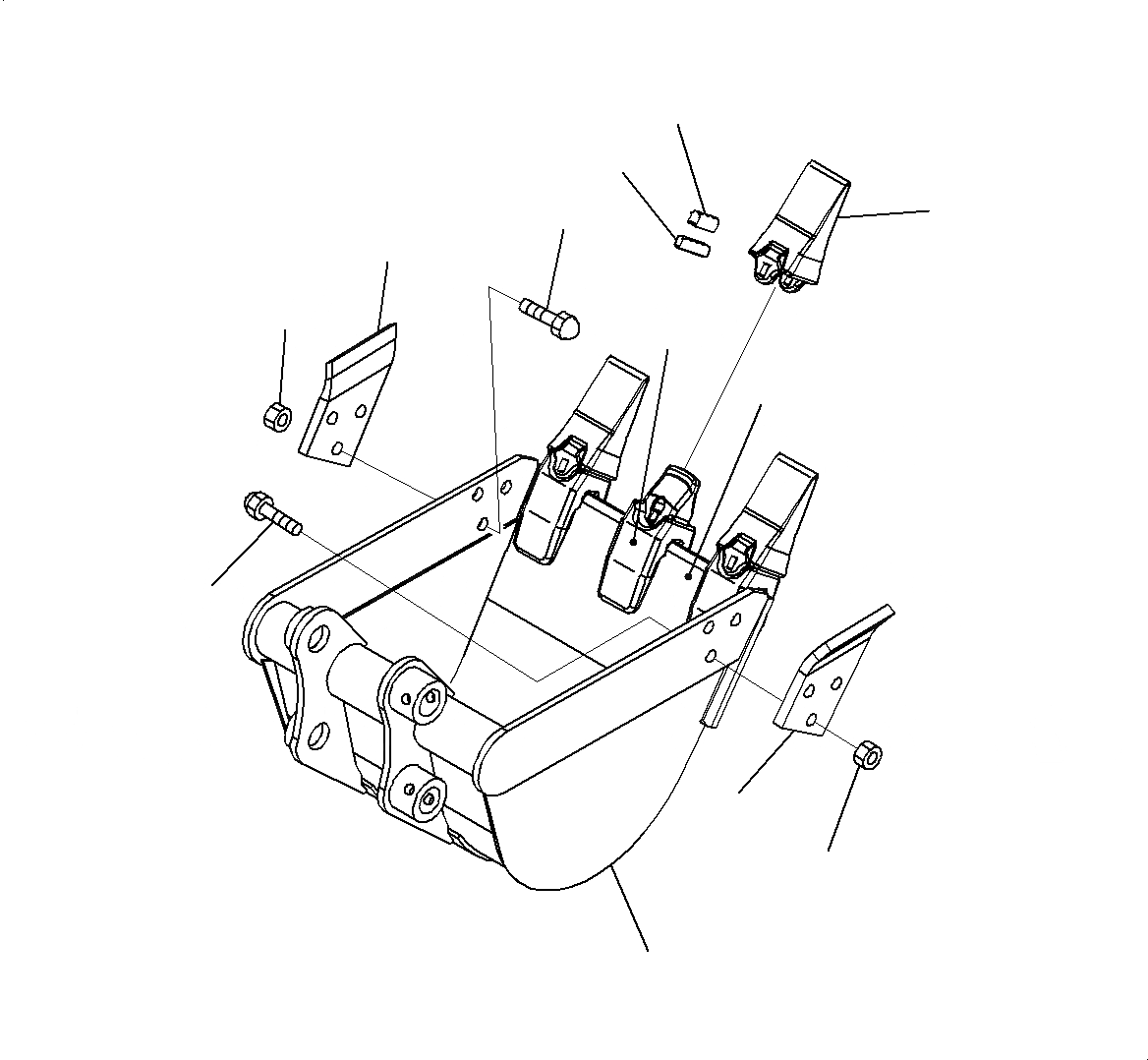 Схема запчастей Komatsu PC18MR-3 - ЭКСКАВАТ. КОВШ (№-) ЭКСКАВАТ. КОВШ, .8M, HEAP .M, MM ШИР., ВЕРТИКАЛЬН. ПАЛЕЦ