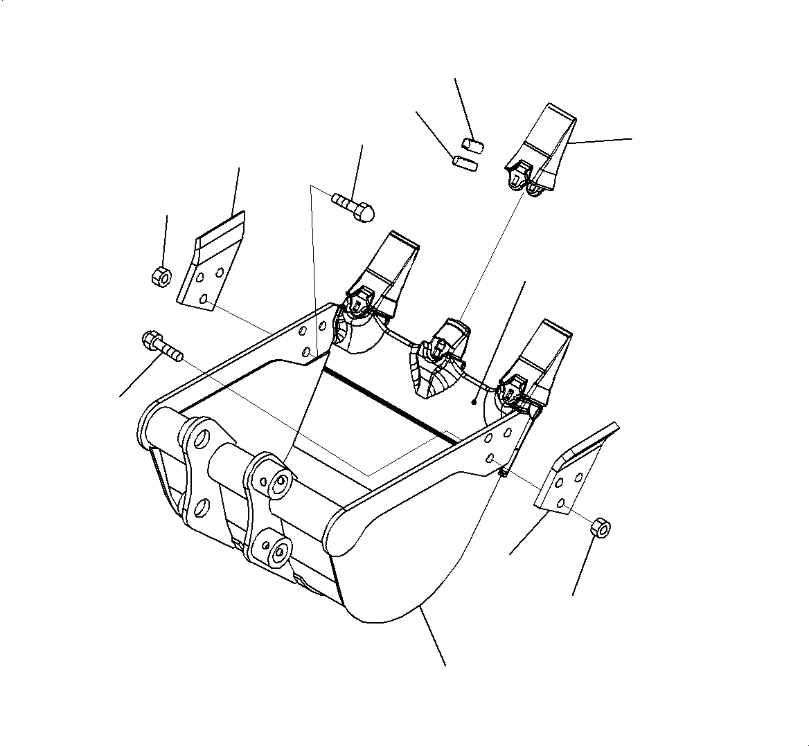 Схема запчастей Komatsu PC18MR-3 - ЭКСКАВАТ. КОВШ (№-) ЭКСКАВАТ. КОВШ, .M, HEAP .M, MM ШИР., ВЕРТИКАЛЬН. ПАЛЕЦ
