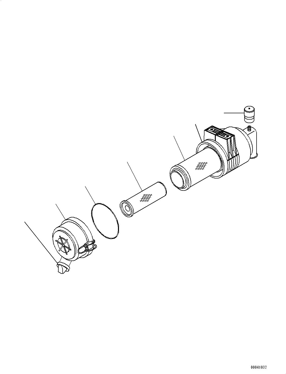 Схема запчастей Komatsu 3D67E-2A - ДВИГАТЕЛЬ, ВОЗДУХООЧИСТИТЕЛЬ, ДВОЙНОЙ ЭЛЕМЕНТ (№8A7-) ДВИГАТЕЛЬ, ДВОЙНОЙ ЭЛЕМЕНТ ТИП