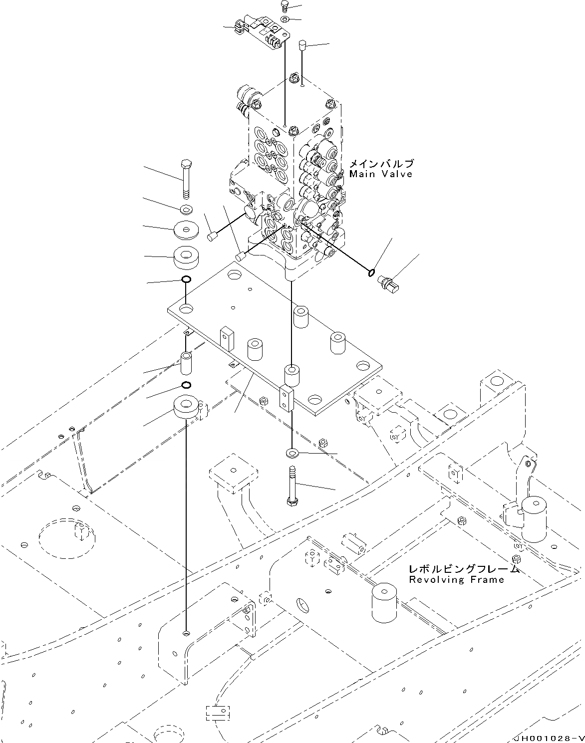 Схема запчастей Komatsu PC130-8 - ОСНОВН. УПРАВЛЯЮЩ. КЛАПАН, -АКТУАТОР(№8-) ОСНОВН. УПРАВЛЯЮЩ. КЛАПАН, -АКТУАТОР