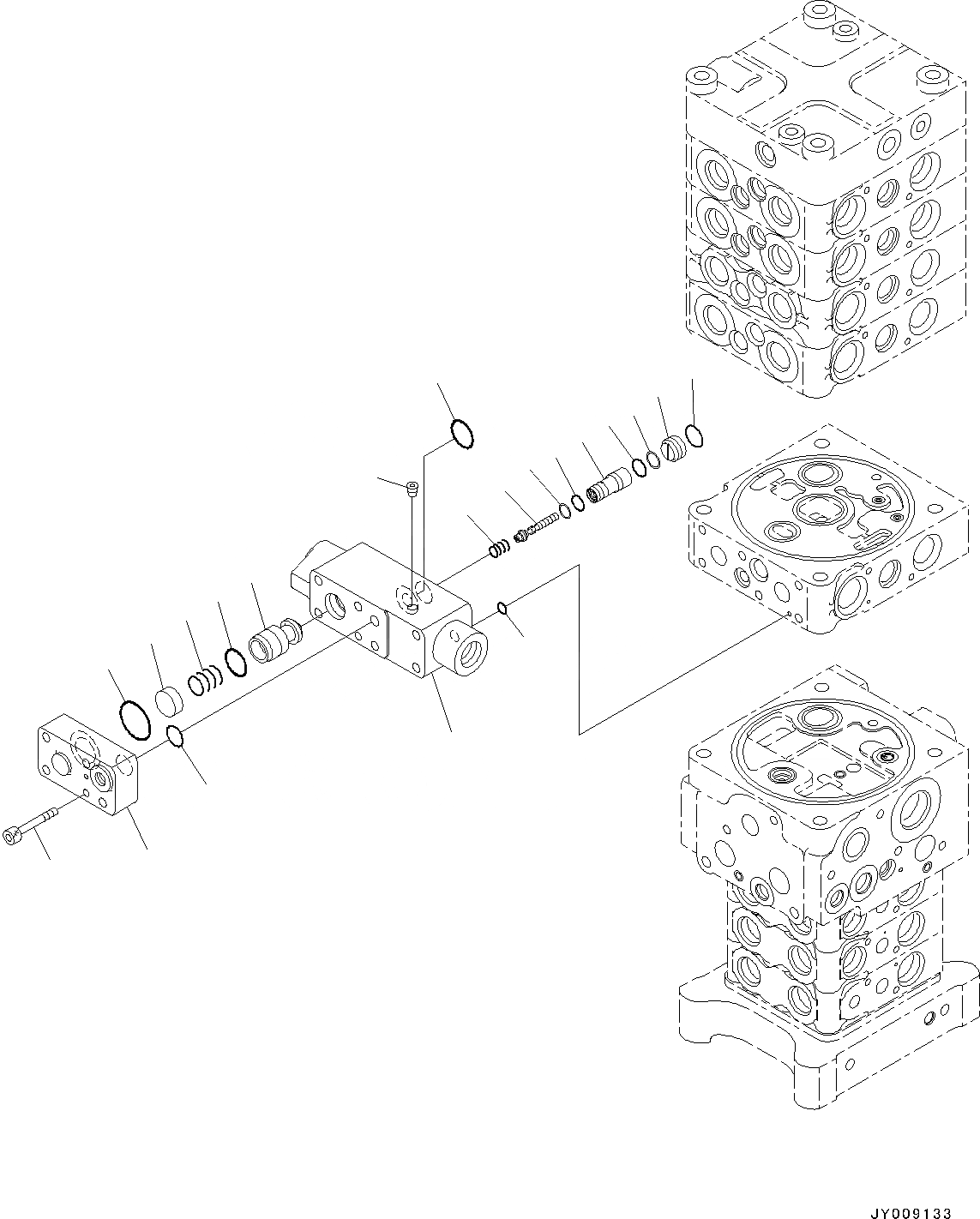 Схема запчастей Komatsu PC130-8 - ОСНОВН. УПРАВЛЯЮЩ. КЛАПАН, -АКТУАТОР(№8-) ОСНОВН. УПРАВЛЯЮЩ. КЛАПАН, -АКТУАТОР