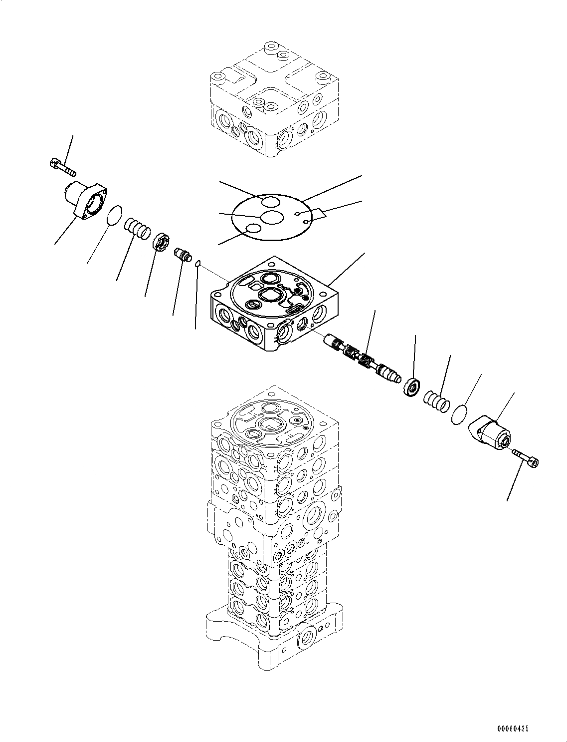 Схема запчастей Komatsu PC130-8 - ОСНОВН. УПРАВЛЯЮЩ. КЛАПАН, -АКТУАТОР, ОТВАЛ СПЕЦ-ЯIFICATION(№8-) ОСНОВН. УПРАВЛЯЮЩ. КЛАПАН, -АКТУАТОР, ОТВАЛ СПЕЦ-ЯIFICATION