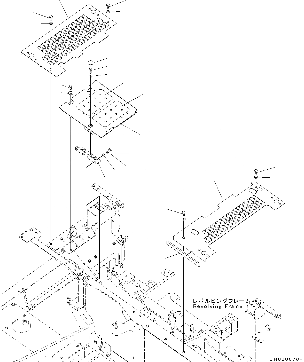 Схема запчастей Komatsu PC130-8 - КАБИНА COVER(№8-) КАБИНА COVER