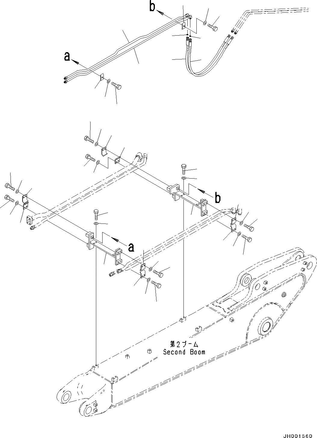 Схема запчастей Komatsu PC130-8 - СТРЕЛА, ТРУБЫ, -ЧАСТИ ТИП(№8-) СТРЕЛА, ТРУБЫ, -ЧАСТИ ТИП