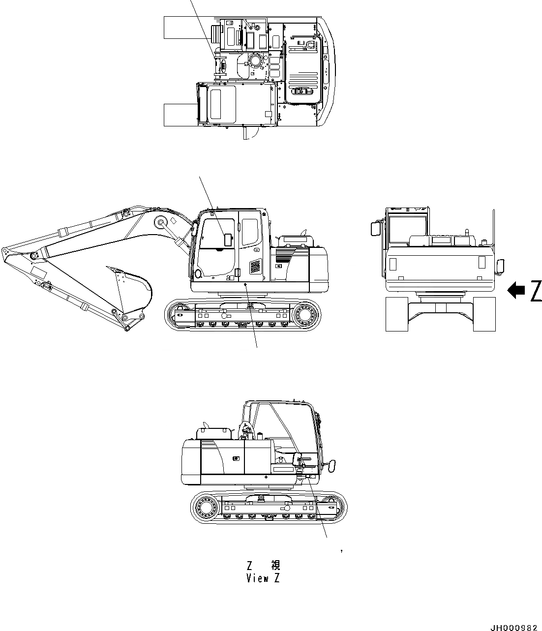 Схема запчастей Komatsu PC130-8 - МАРКИРОВКА, ТАБЛИЧКИ LESS(№8-) МАРКИРОВКА, ТАБЛИЧКИ LESS