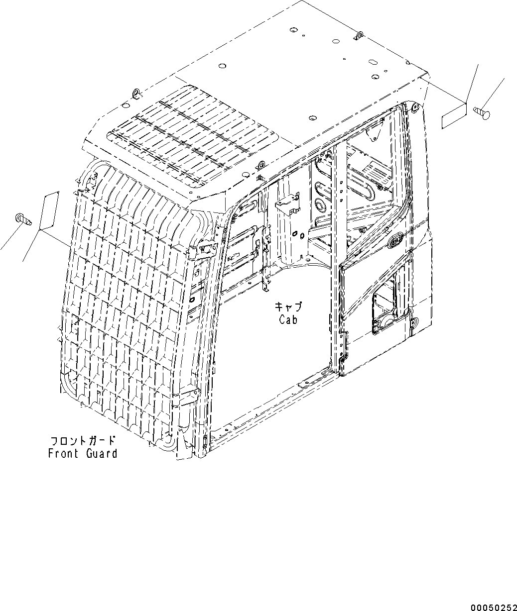 Схема запчастей Komatsu PC130-8 - ПРЕДУПРЕЖДАЮЩ. МАРКИРОВКА, ВЕРХН. AND ФРОНТАЛЬНАЯ ЗАЩИТА(№8-) ПРЕДУПРЕЖДАЮЩ. МАРКИРОВКА, ВЕРХН. AND ФРОНТАЛЬНАЯ ЗАЩИТА
