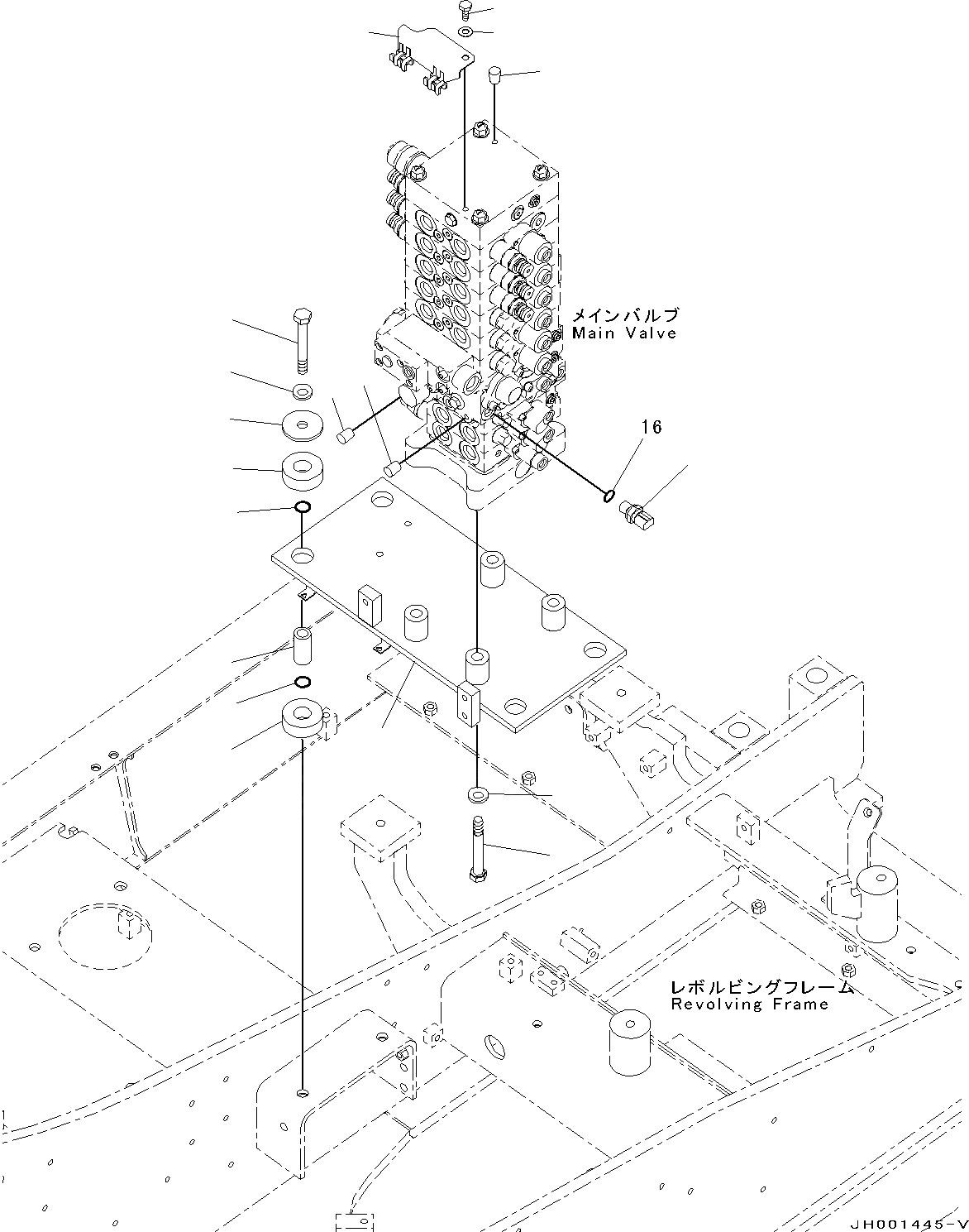Схема запчастей Komatsu PC130-8 - ОСНОВН. УПРАВЛЯЮЩ. КЛАПАН, -АКТУАТОР, -ЧАСТИ ТИП H ГИДРАВЛИКА