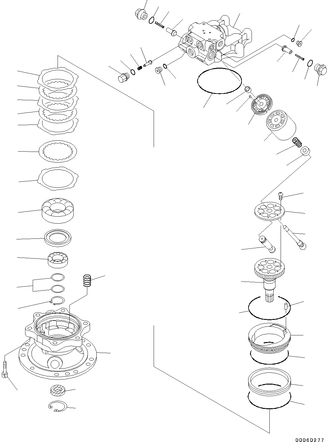 Схема запчастей Komatsu PC130-8 - МЕХАНИЗМ ПОВОРОТА N ПОВОРОТН. КРУГ И ITS КОМПОНЕНТЫ