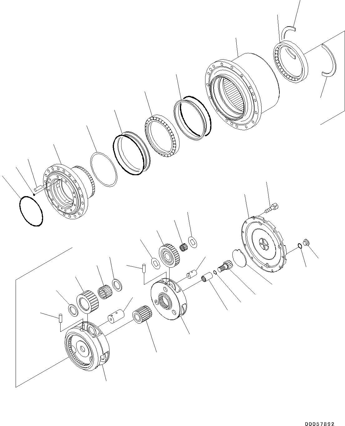 Схема запчастей Komatsu PC130-8 - МОТОР ХОДА И КОНЕЧНАЯ ПЕРЕДАЧА ХОД СИСТЕМА И ITS КОМПОНЕНТЫ