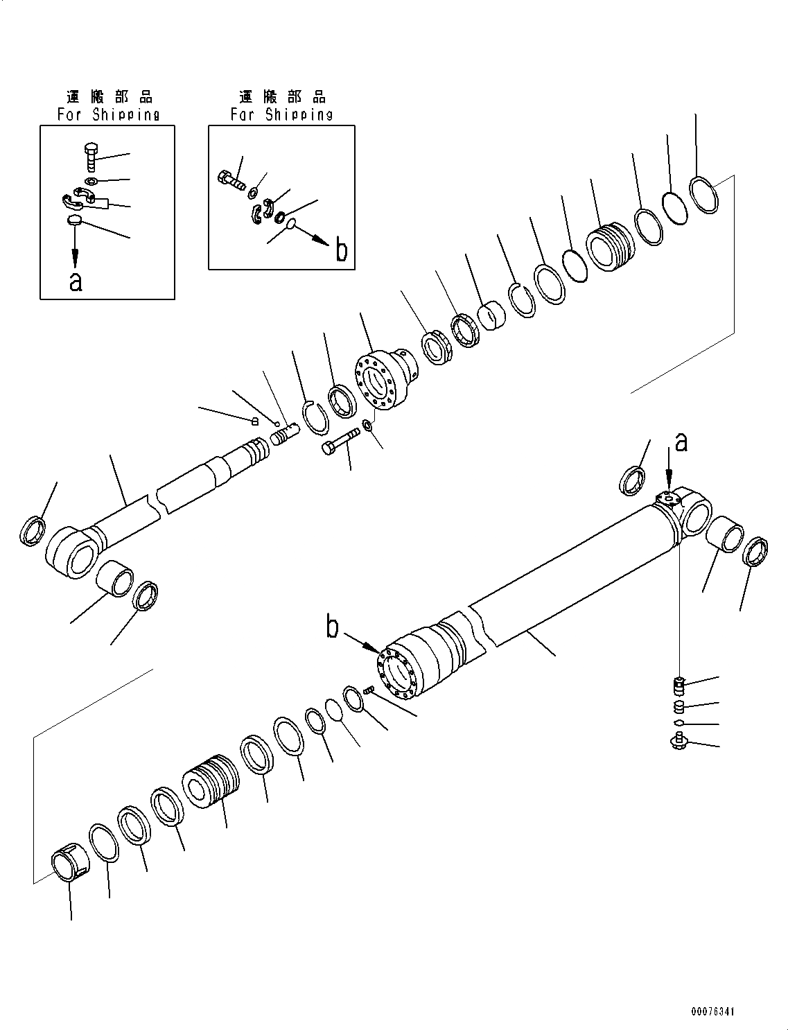 Схема запчастей Komatsu PC130-8 - ЦИЛИНДР РУКОЯТИ, -ЧАСТИ ТИП, ДЛЯ КЛАПАНА ПЕРЕГРУЗКИ T РАБОЧЕЕ ОБОРУДОВАНИЕ