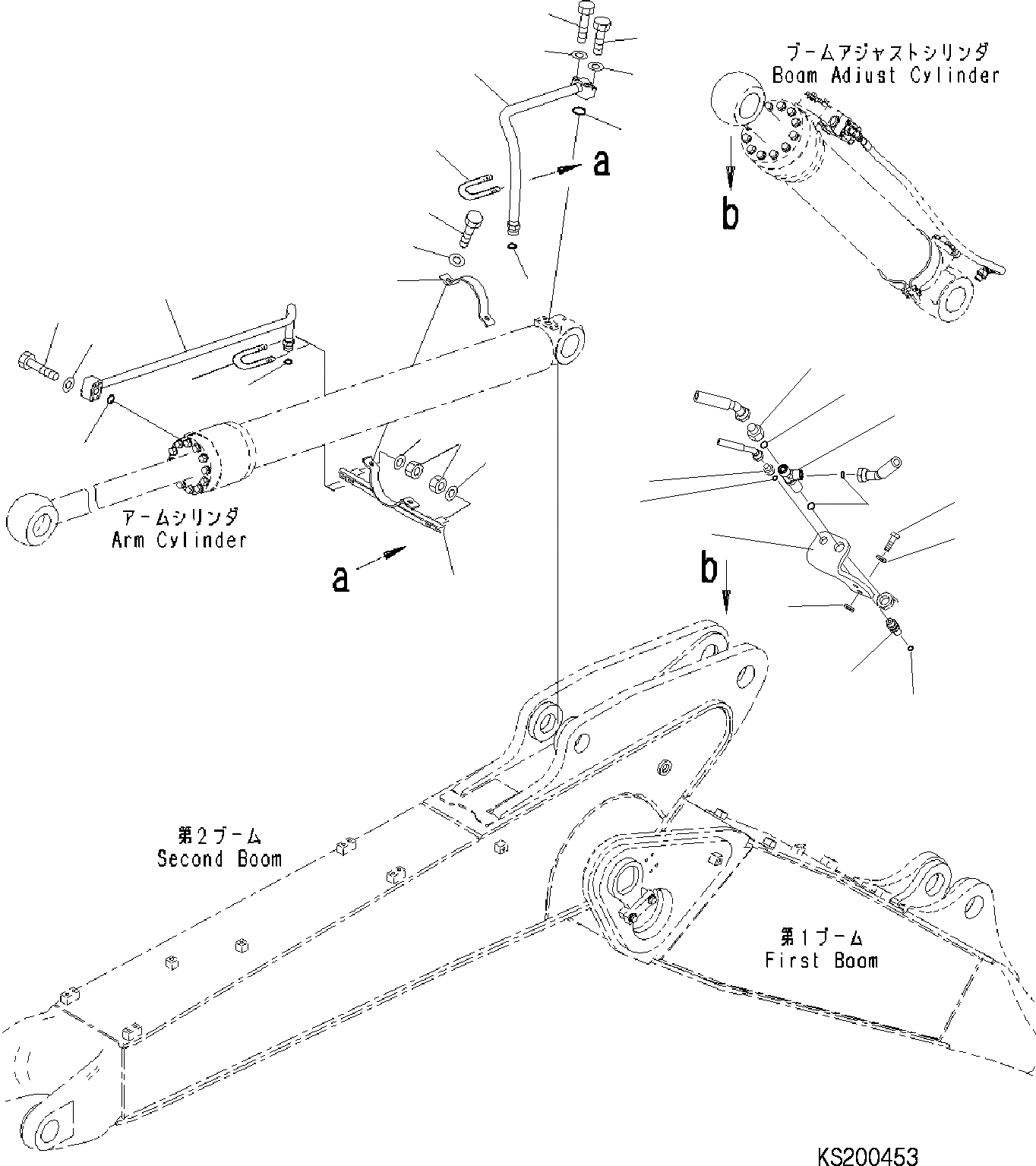 Схема запчастей Komatsu PC130-8 - ЦИЛИНДР РУКОЯТИ, -ЧАСТИ ТИП T РАБОЧЕЕ ОБОРУДОВАНИЕ