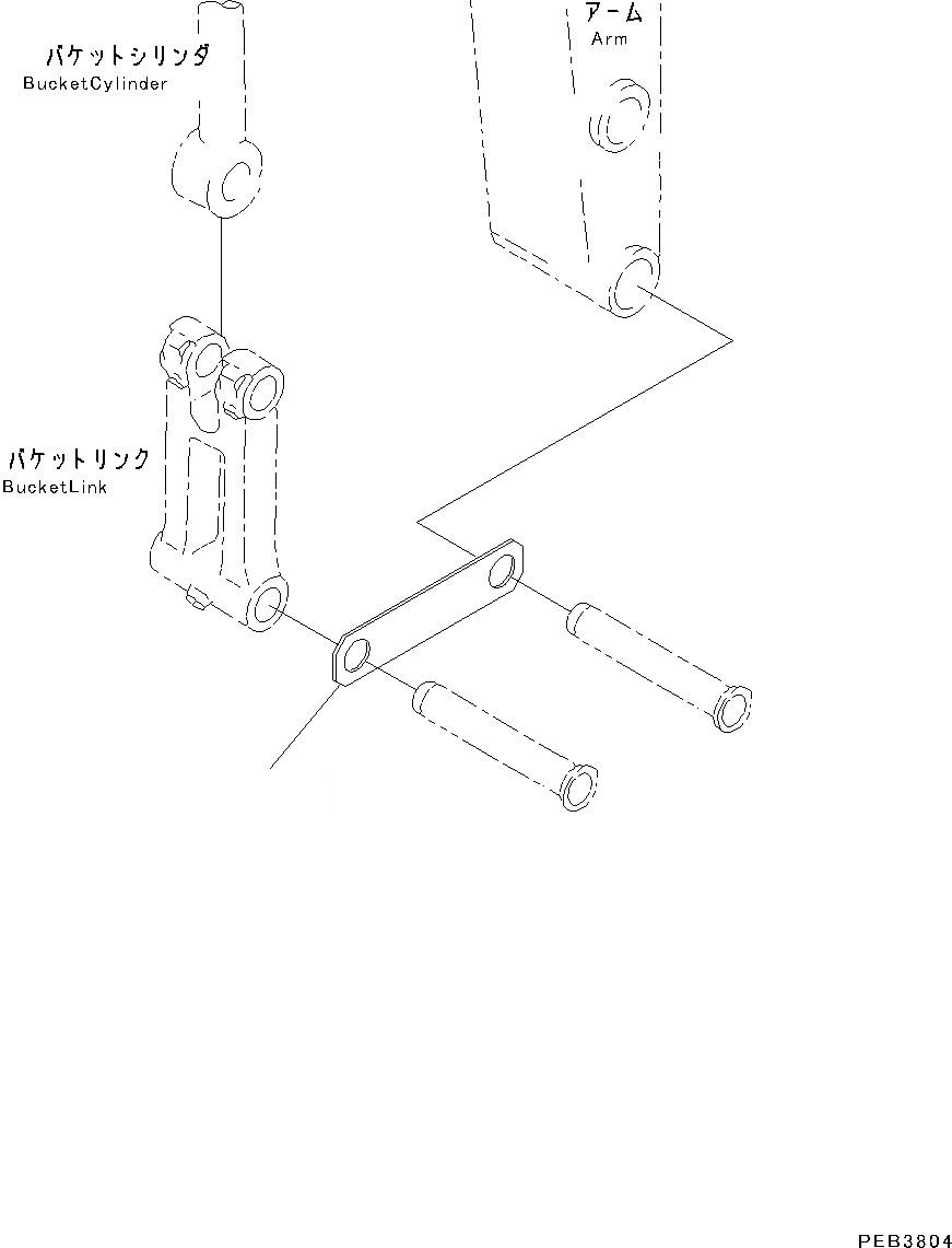 Схема запчастей Komatsu PC130-8 - СОЕДИНЕНИЕ КОВШАAGE, КОВШ LESS T РАБОЧЕЕ ОБОРУДОВАНИЕ