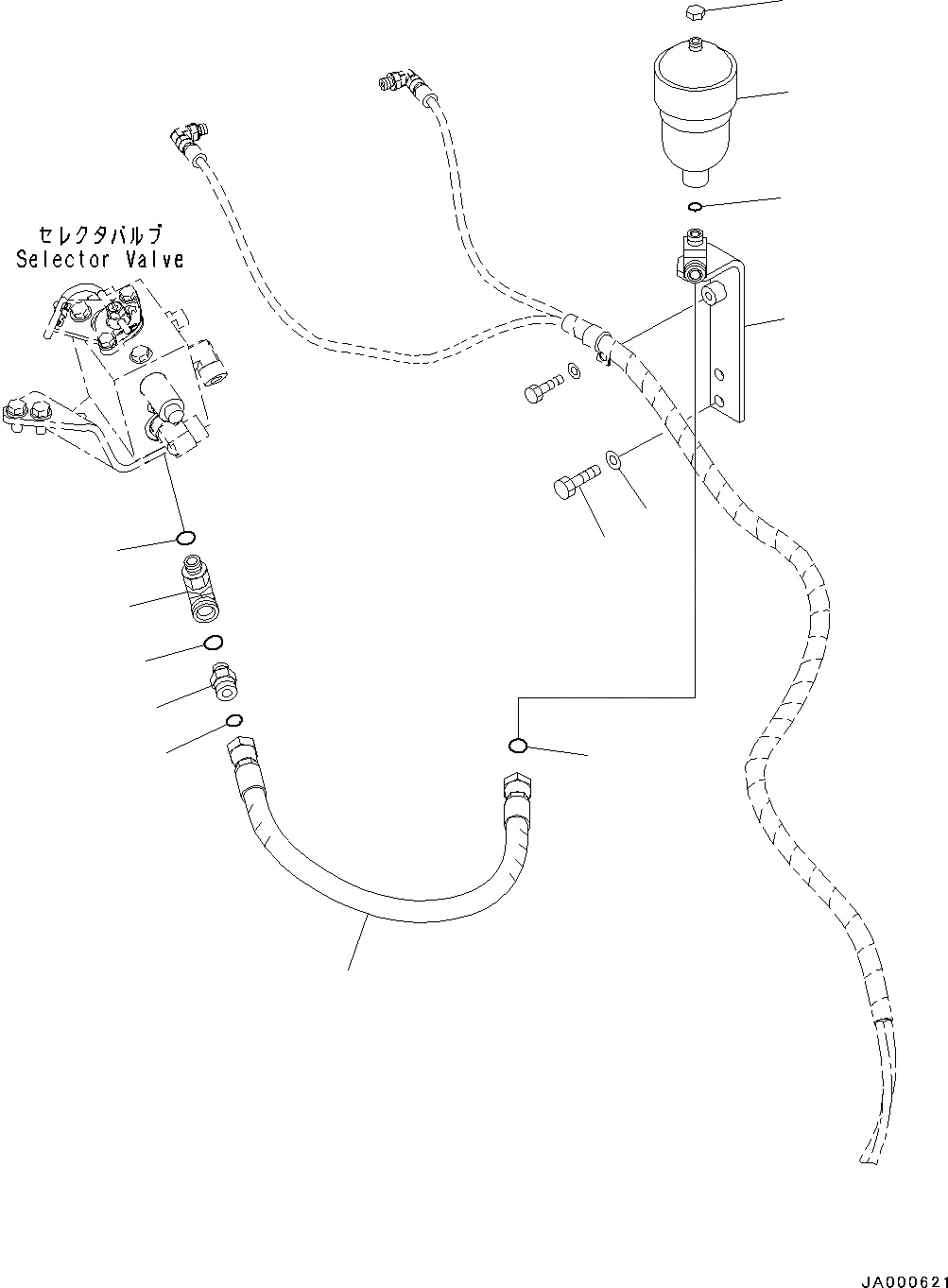 Схема запчастей Komatsu PC88MR-8 - ДОПОЛН. АКТУАТОР ТРУБЫ, АККУМУЛЯТОР (№-) ДОПОЛН. АКТУАТОР ТРУБЫ, С -ДОПОЛН. АКТУАТОР ТРУБЫ