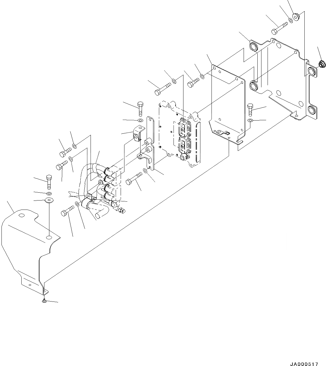 Схема запчастей Komatsu PC88MR-8 - ЭЛЕКТРИЧ. ПРОВОДКА, ПРОВОДКА КРЕПЛЕНИЕ, УПРАВЛ-Е ДВИГАТЕЛЕМLER (№-9) ЭЛЕКТРИЧ. ПРОВОДКА, ДЛЯ СТРАН ЕС ARRANGEMENT