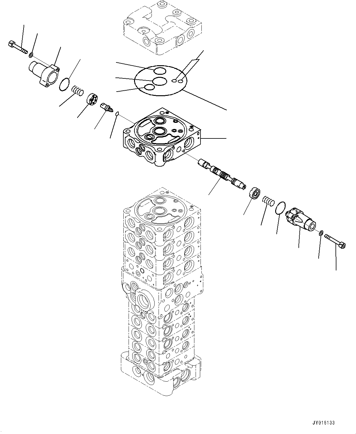 Схема запчастей Komatsu PC88MR-8 - УПРАВЛЯЮЩ. КЛАПАН, ВНУТР. ЧАСТИ (/) (№-) УПРАВЛЯЮЩ. КЛАПАН, С -ДОПОЛН. АКТУАТОР ТРУБЫ