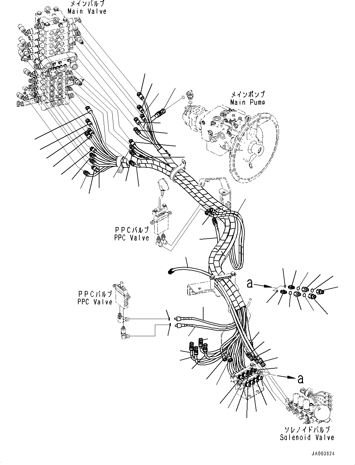 Схема запчастей Komatsu PC88MR-8 - ПРОПОРЦИОНАЛЬН. PRESSURE УПРАВЛ-Е (PPC) КЛАПАН ТРУБЫ, ОСНОВН. ТРУБЫ (/) (№-) ПРОПОРЦИОНАЛЬН. PRESSURE УПРАВЛ-Е (PPC) КЛАПАН ТРУБЫ, ДЛЯ MACHINE С MULTI SHIFT PATTERN КЛАПАН СЕЛЕКТОРА, PROVISION ДЛЯ РЕГУЛИР. -