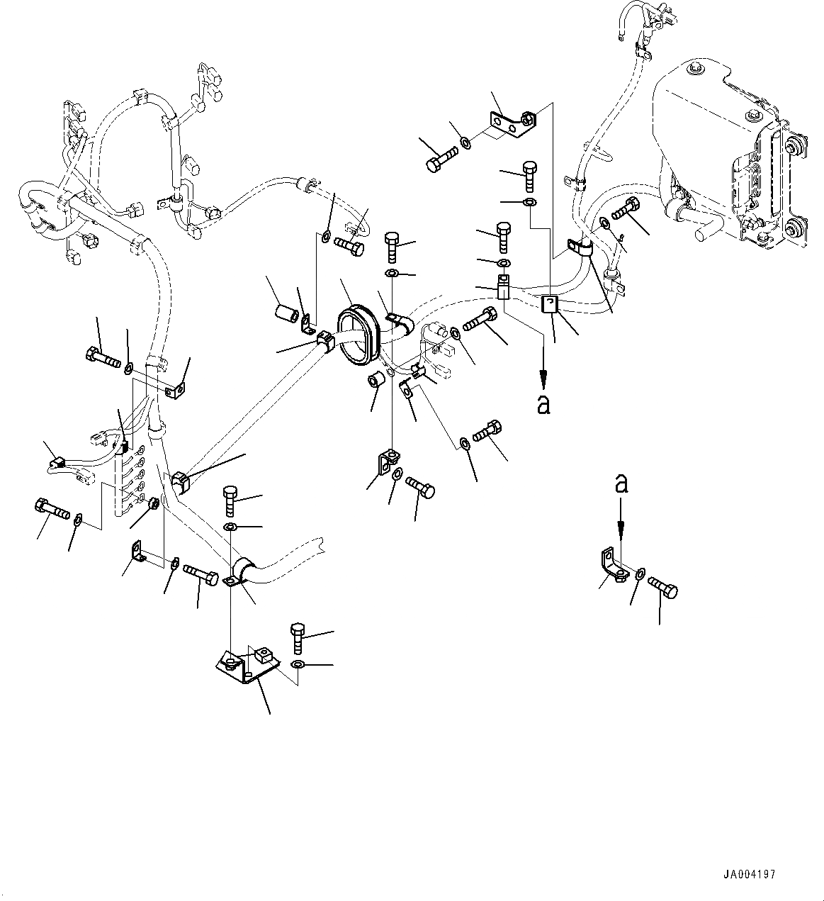 Схема запчастей Komatsu PC88MR-8 - ЭЛЕКТРИЧ. ПРОВОДКА, ПРОВОДКА КРЕПЛЕНИЕ, ОСНОВНАЯ РАМА (№-) ЭЛЕКТРИЧ. ПРОВОДКА, С POWER ANGEL ОТВАЛ