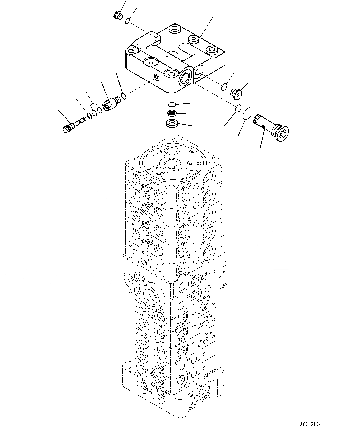 Схема запчастей Komatsu PC88MR-8 - УПРАВЛЯЮЩ. КЛАПАН, ВНУТР. ЧАСТИ (/) (№8-) УПРАВЛЯЮЩ. КЛАПАН, С ПОВОРОТН. ОТВАЛ С ИЗМ. УГЛОМ