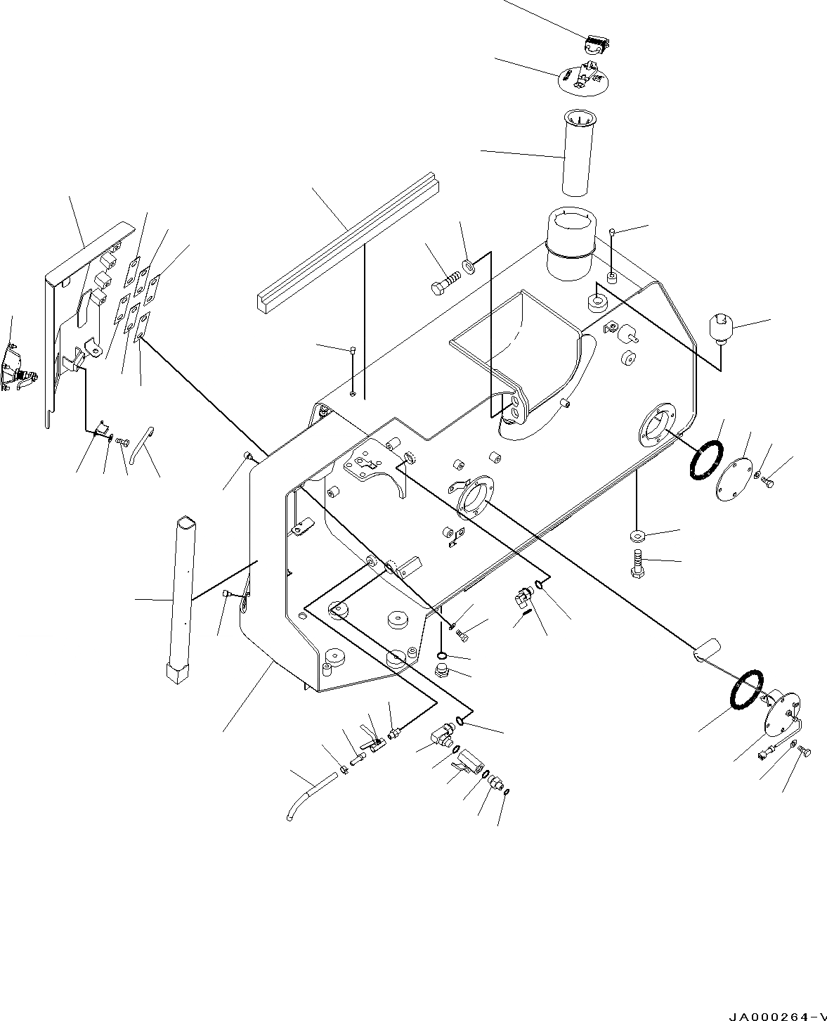 Схема запчастей Komatsu D31EX-22 - ТОПЛИВН. БАК., (№-9) ТОПЛИВН. БАК., БЕЗ EXTRA BAD ТОПЛИВН. И ПЛОХ. ТОПЛИВО СПЕЦ-ЯIFICATION, ВОДН.+DUST, ДОПОЛН. ФИЛЬТР.