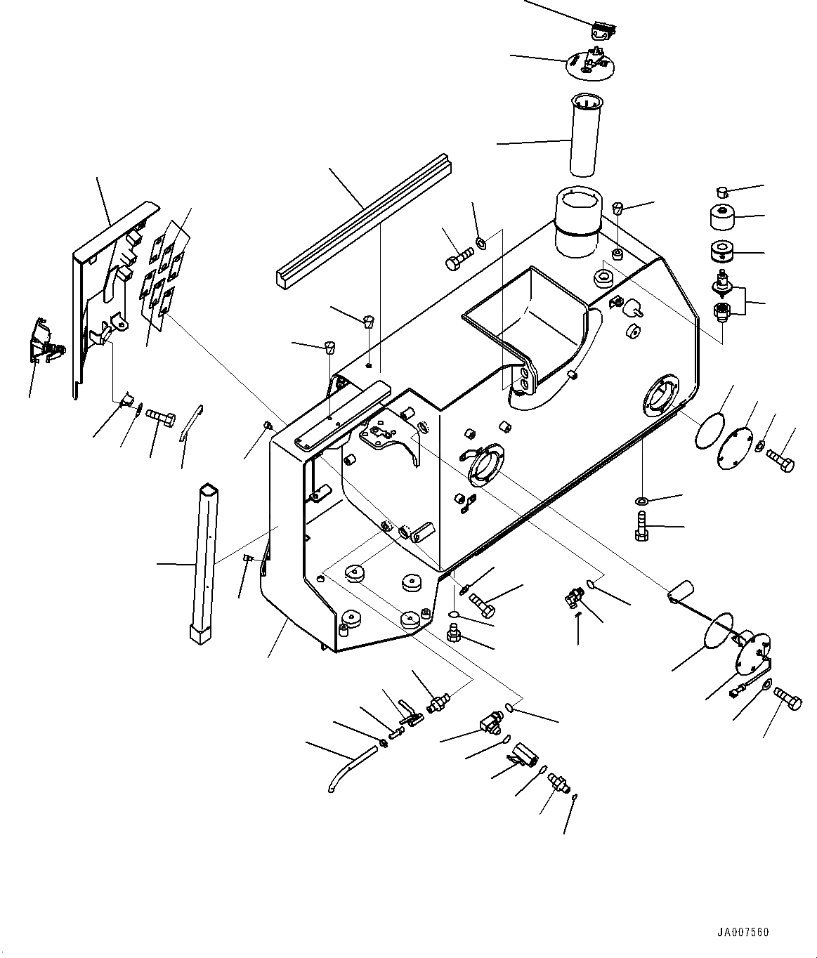 Схема запчастей Komatsu D31EX-22 - ТОПЛИВН. БАК., (№9-) ТОПЛИВН. БАК., БЕЗ EXTRA BAD ТОПЛИВН. И ПЛОХ. ТОПЛИВО СПЕЦ-ЯIFICATION, ВОДН.+DUST, ДОПОЛН. ФИЛЬТР.