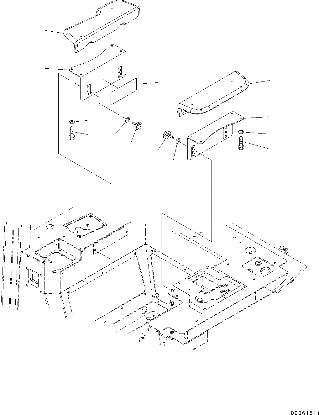 Схема запчастей Komatsu D31EX-22 - СИСТЕМА ROPS, ПОДЛОКОТНИК (№-) СИСТЕМА ROPS, С KOMTRAX, GPRS