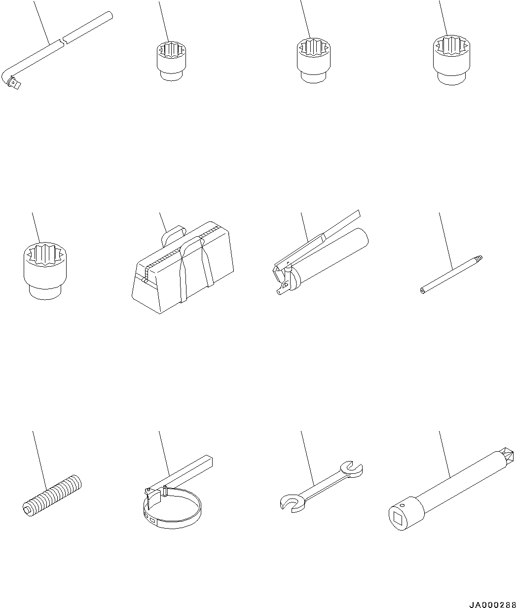 Схема запчастей Komatsu D31EX-22 - ОСНОВН. ИНСТРУМЕНТ SET (№-) ОСНОВН. ИНСТРУМЕНТ SET