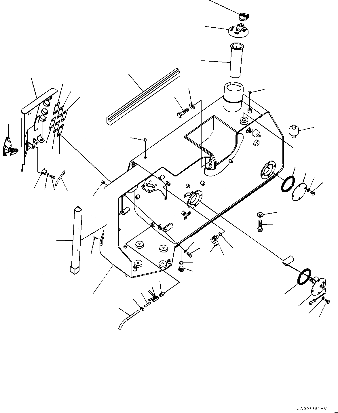 Схема запчастей Komatsu D31PX-22 - ТОПЛИВН. БАК., (№-9) ТОПЛИВН. БАК., С ДОПОЛН. ВОДООТДЕЛИТЕЛЬ
