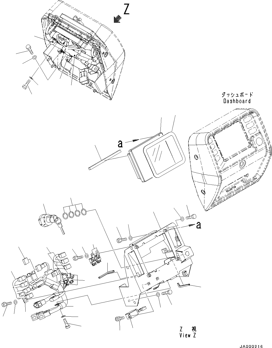 Схема запчастей Komatsu D31PX-22 - СИСТЕМА ROPS, ПРИБОРНАЯ ПАНЕЛЬ, МОНИТОР И ПРОВОДКА (№-) СИСТЕМА ROPS, С МАСТЕР КЛЮЧ, ДЛЯ MACHINE С НАВЕСОМ ОБОГРЕВАТЕЛЬ., ДЛЯ MACHINE С KOMTRAX