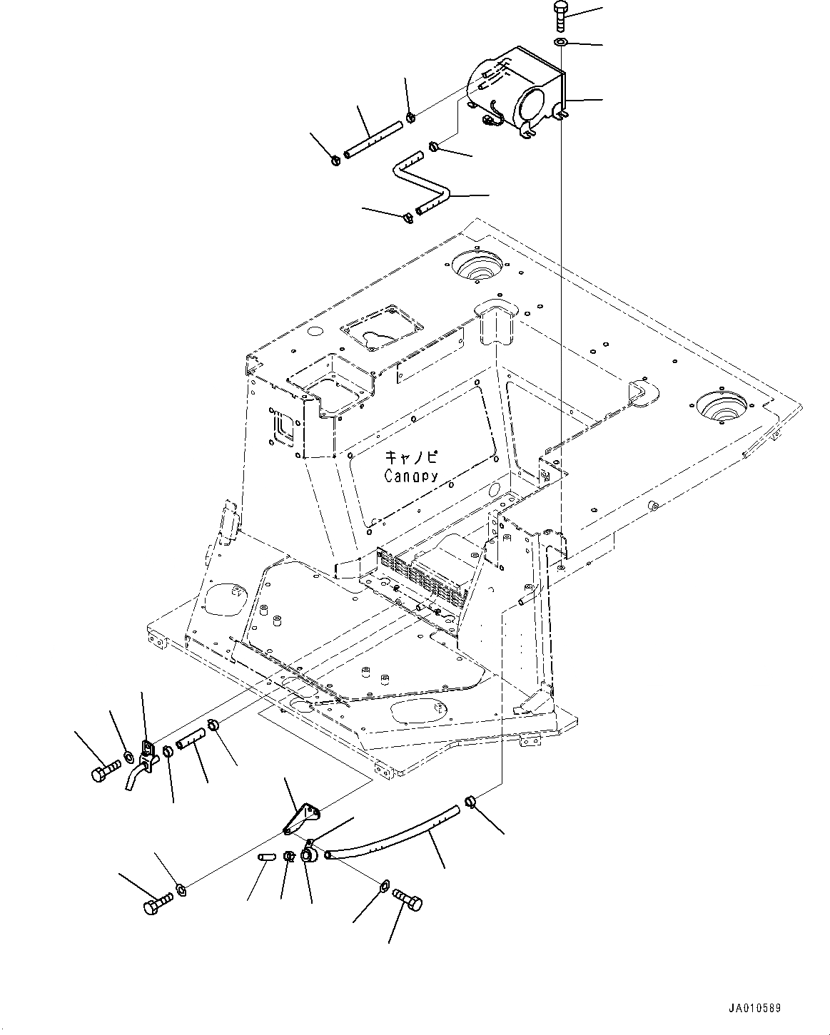 Схема запчастей Komatsu D31PX-22 - СИСТЕМА ROPS, ДОПОЛН. ОБОГРЕВАТ БЛОК (№-) СИСТЕМА ROPS, С МАСТЕР КЛЮЧ, НИЖН. ОБОГРЕВАТЕЛЬ., ДЛЯ TОБОД КОЛЕСАMING DOZER СПЕЦ-ЯIFICATION