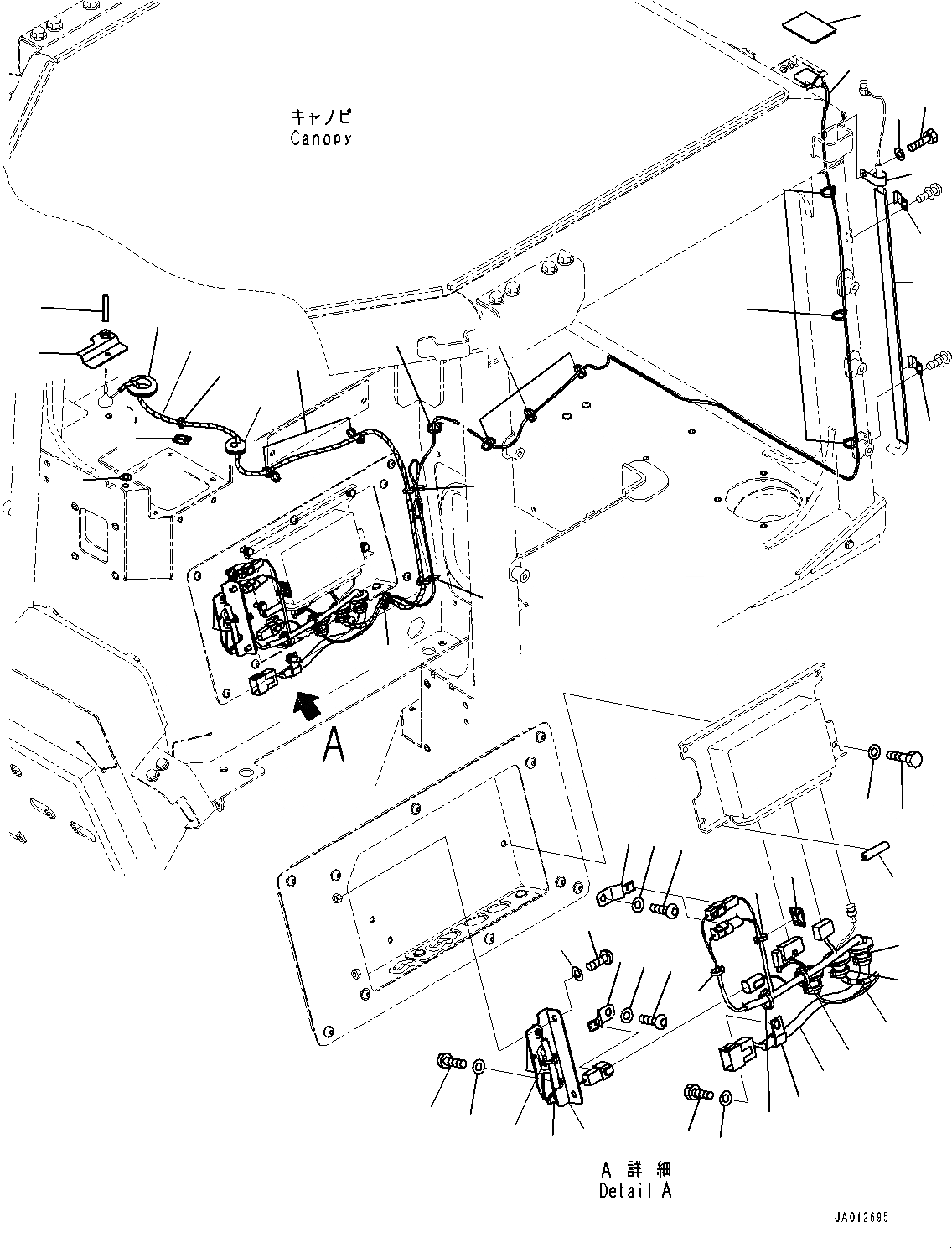 Схема запчастей Komatsu D31PX-22 - СИСТЕМА ROPS, KOMTRAX TERMINAL И АНТЕННА (№-) СИСТЕМА ROPS, С МАСТЕР КЛЮЧ, ДЛЯ TОБОД КОЛЕСАMING DOZER СПЕЦ-ЯIFICATION