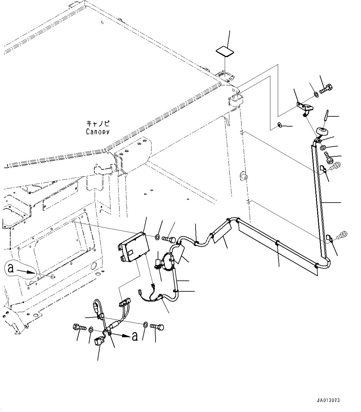 Схема запчастей Komatsu D31PX-22 - СИСТЕМА ROPS, KOMTRAX TERMINAL И АНТЕННА (№-) СИСТЕМА ROPS, С KOMTRAX, GPRS