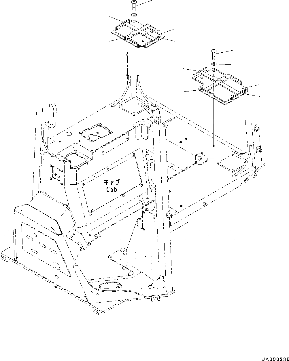 Схема запчастей Komatsu D31PX-22 - ВЕЩЕВОЙ ЯЩИК КОРПУС (№-) ВЕЩЕВОЙ ЯЩИК КОРПУС