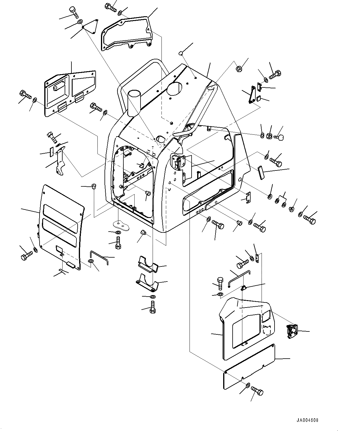 Схема запчастей Komatsu D31PX-22 - КАПОТ, (№9-) КАПОТ, БЕЗ ДОПОЛН. ВОДООТДЕЛИТЕЛЬ