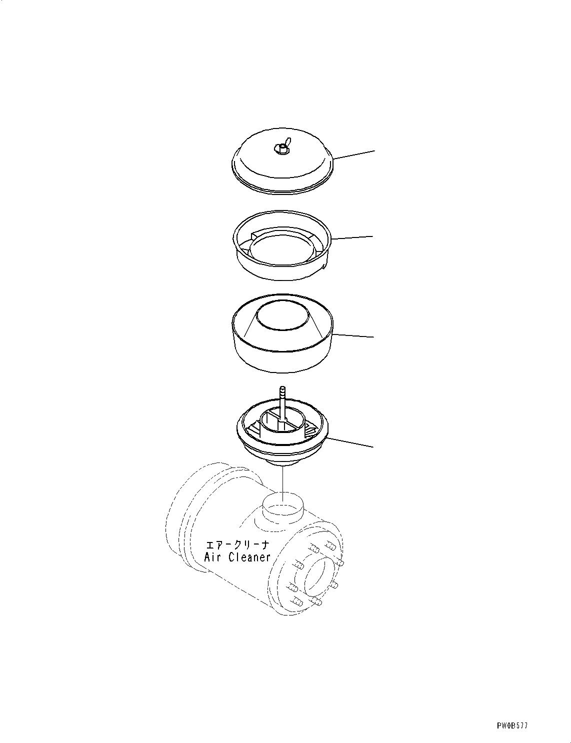 Схема запчастей Komatsu D37EX-22 - ВОЗДУХООЧИСТИТЕЛЬ, ПРЕФИЛЬТР (№-) ВОЗДУХООЧИСТИТЕЛЬ, С ВПУСК ВОЗДУХА ПРЕФИЛЬТР