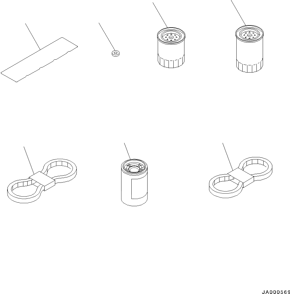 Схема запчастей Komatsu D37EX-22 - ЗАП. ЧАСТИ (№-) ЗАП. ЧАСТИ, С КОНДИЦИОНЕРОМ
