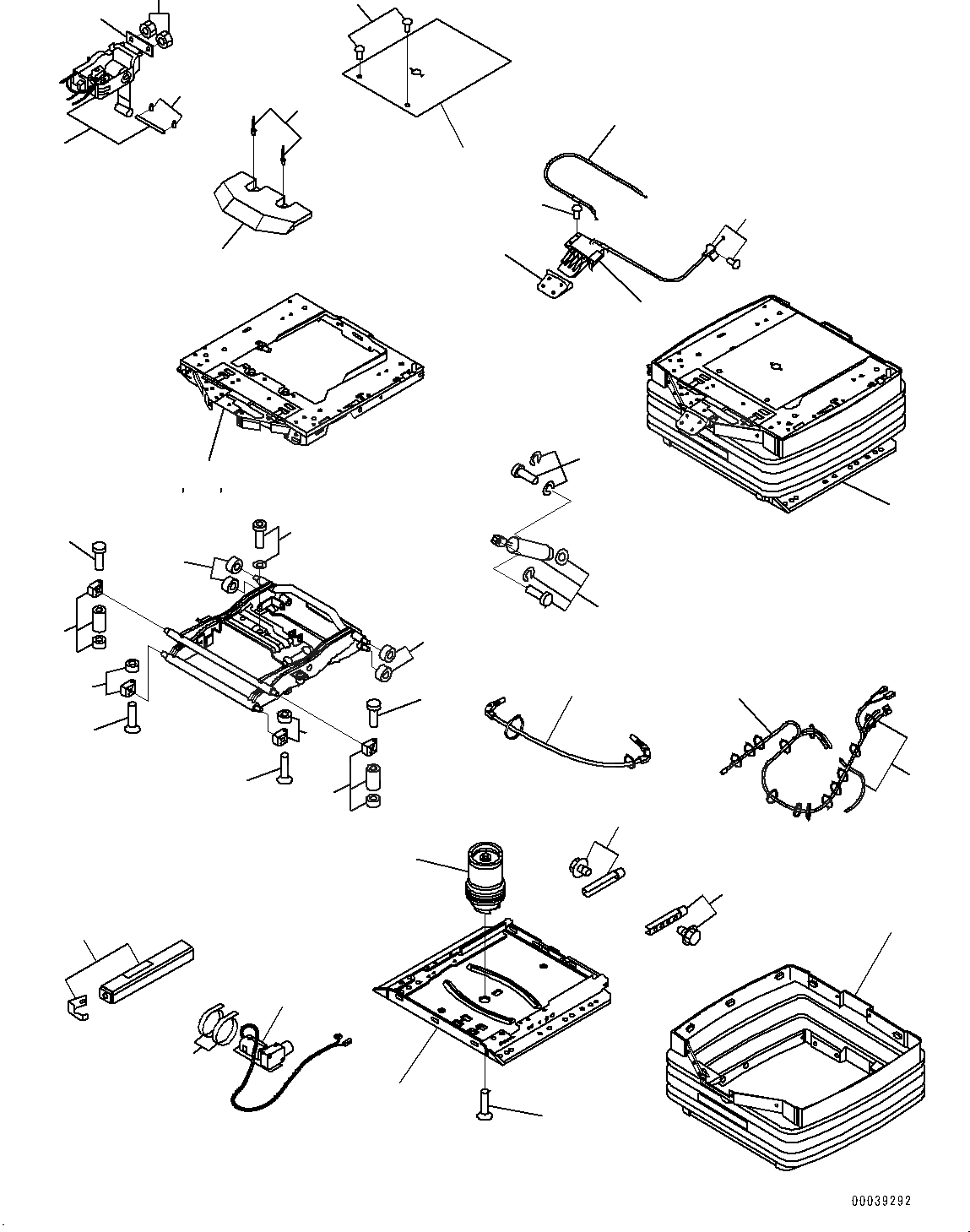 Схема запчастей Komatsu D37EX-22 - СИДЕНЬЕ ОПЕРАТОРА, ВНУТР. ЧАСТИ (/) (№-) СИДЕНЬЕ ОПЕРАТОРА, ТКАНЬ ТИП, ВОЗД. С ВОЗД. ПОДВЕСКОЙ, ДЛЯ MACHINE С HI-BACK ТИП СИДЕНЬЕ ОПЕРАТОРА