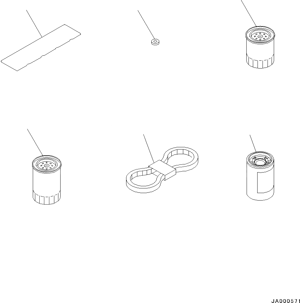 Схема запчастей Komatsu D37EX-22 - ЗАП. ЧАСТИ (№-) ЗАП. ЧАСТИ, С ДОПОЛН. ВОДООТДЕЛИТЕЛЬ