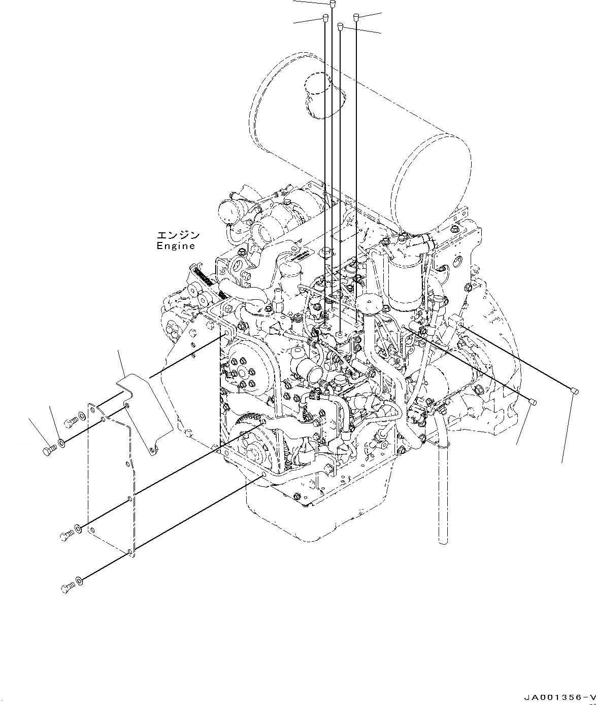 Схема запчастей Komatsu D37EX-22 - НАВЕС ГИДР. ПРОВОД. ОБОГРЕВАТЕЛЯ, КРЫШКА(№-) НАВЕС ГИДР. ПРОВОД. ОБОГРЕВАТЕЛЯ