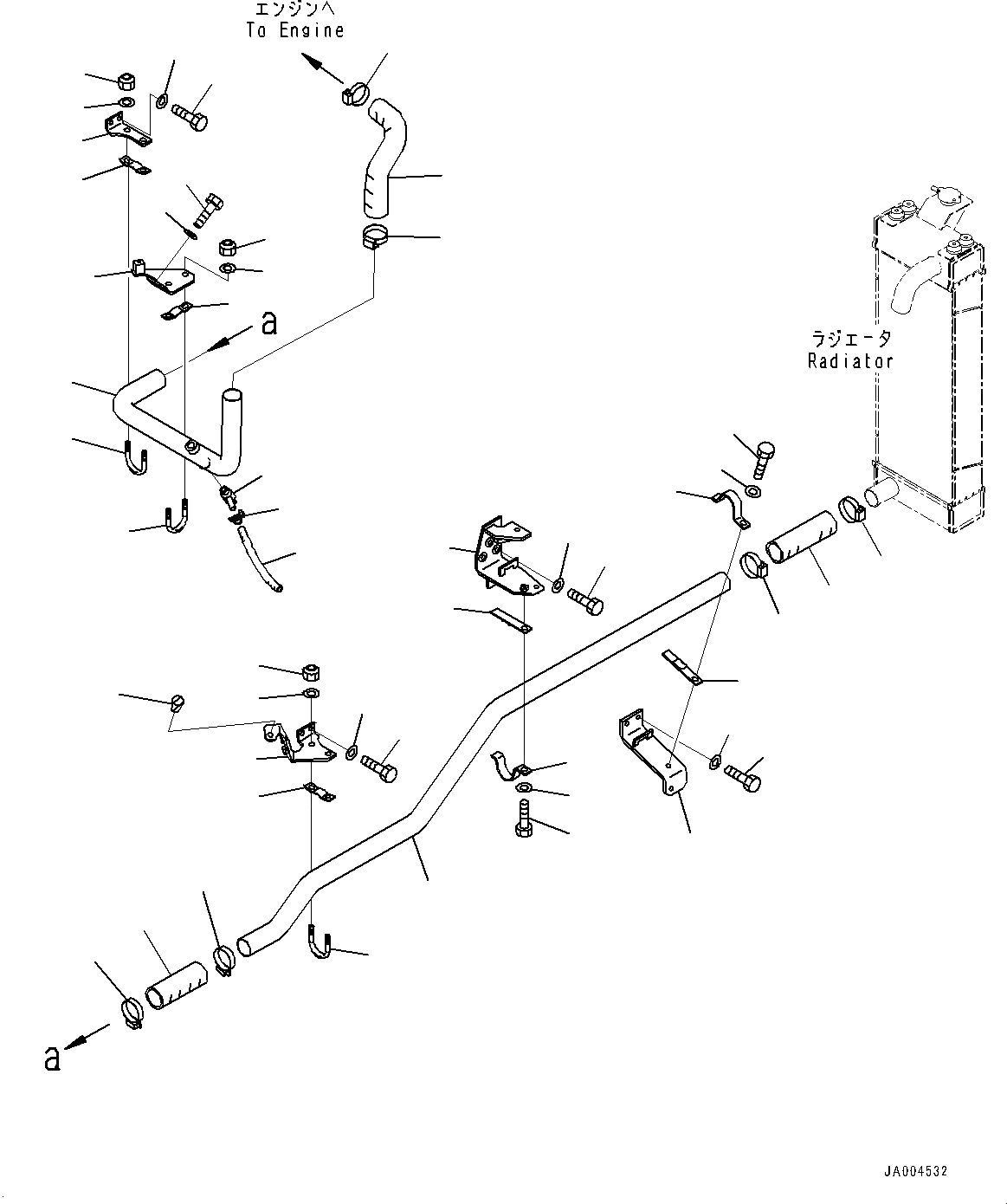 Схема запчастей Komatsu D37PX-22 - СИСТЕМА ОХЛАЖДЕНИЯ, СИСТЕМА ТРУБ РАДИАТОРА (/) (№9-) СИСТЕМА ОХЛАЖДЕНИЯ