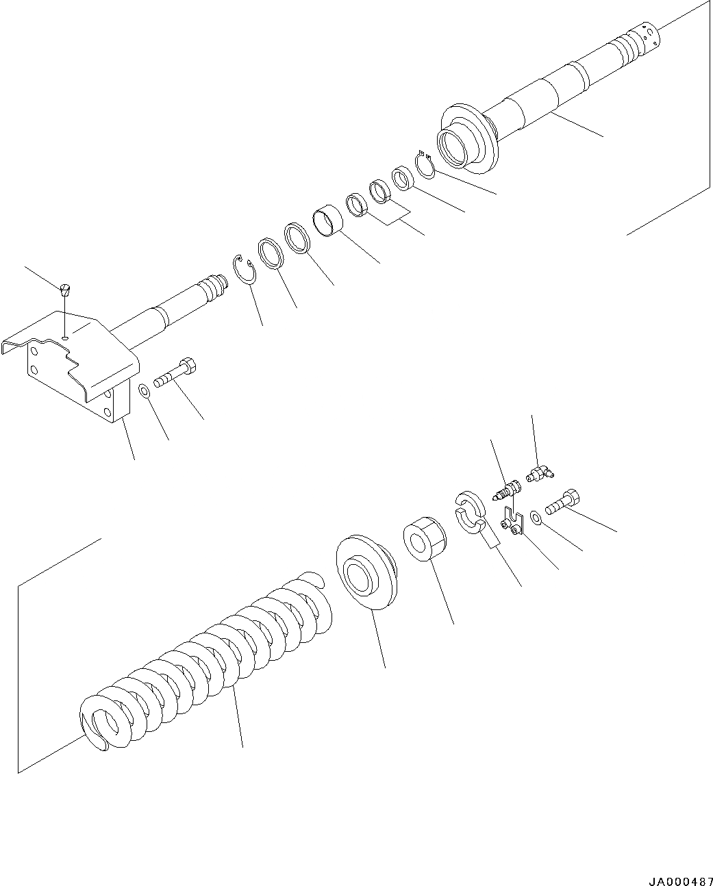Схема запчастей Komatsu D37PX-22 - ОПОРНЫЙ ЭЛЕМЕНТ ЛЕНИВЦА (№-) ОПОРНЫЙ ЭЛЕМЕНТ ЛЕНИВЦА
