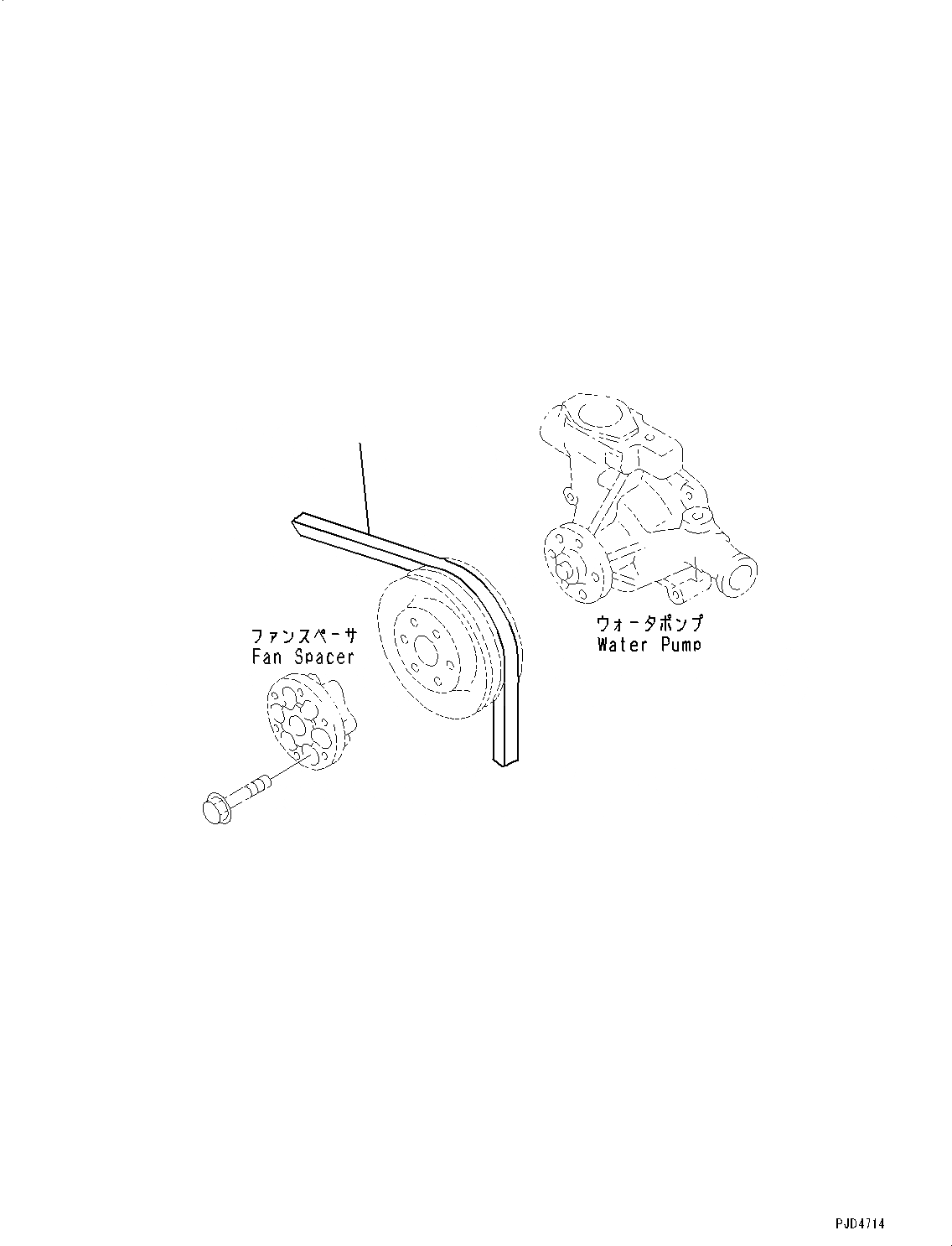 Схема запчастей Komatsu SAA4D95LE-5AA - ВЕНТИЛЯТОР ОХЛАЖДЕНИЯ РЕМЕНЬ (№7-) ВЕНТИЛЯТОР ОХЛАЖДЕНИЯ РЕМЕНЬ