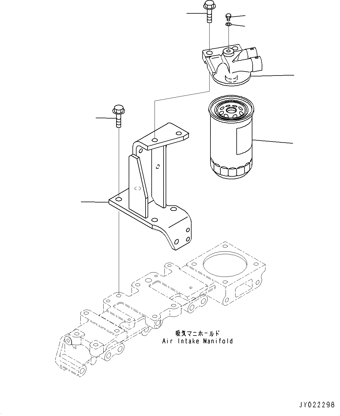 Схема запчастей Komatsu SAA4D95LE-5BB - ТОПЛИВН. ФИЛЬТР. LOCATION, IN (№7-) ТОПЛИВН. ФИЛЬТР. LOCATION