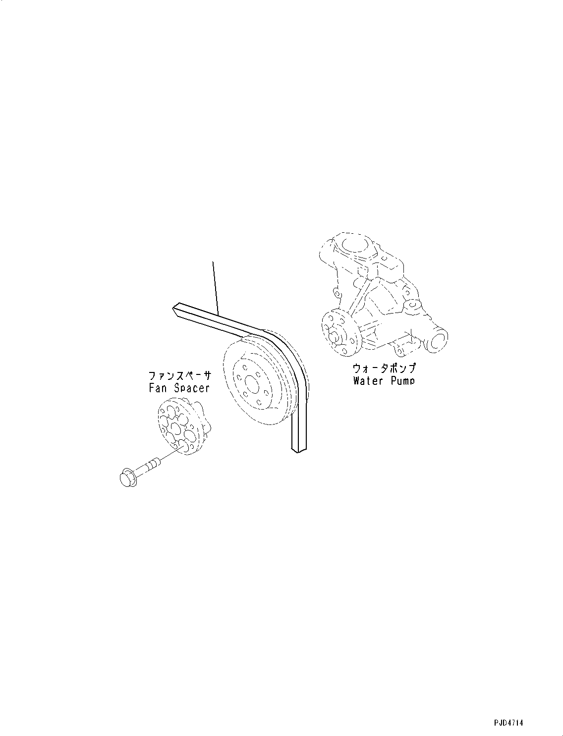 Схема запчастей Komatsu SAA4D95LE-5BB - ВЕНТИЛЯТОР ОХЛАЖДЕНИЯ РЕМЕНЬ (№8-) ВЕНТИЛЯТОР ОХЛАЖДЕНИЯ РЕМЕНЬ