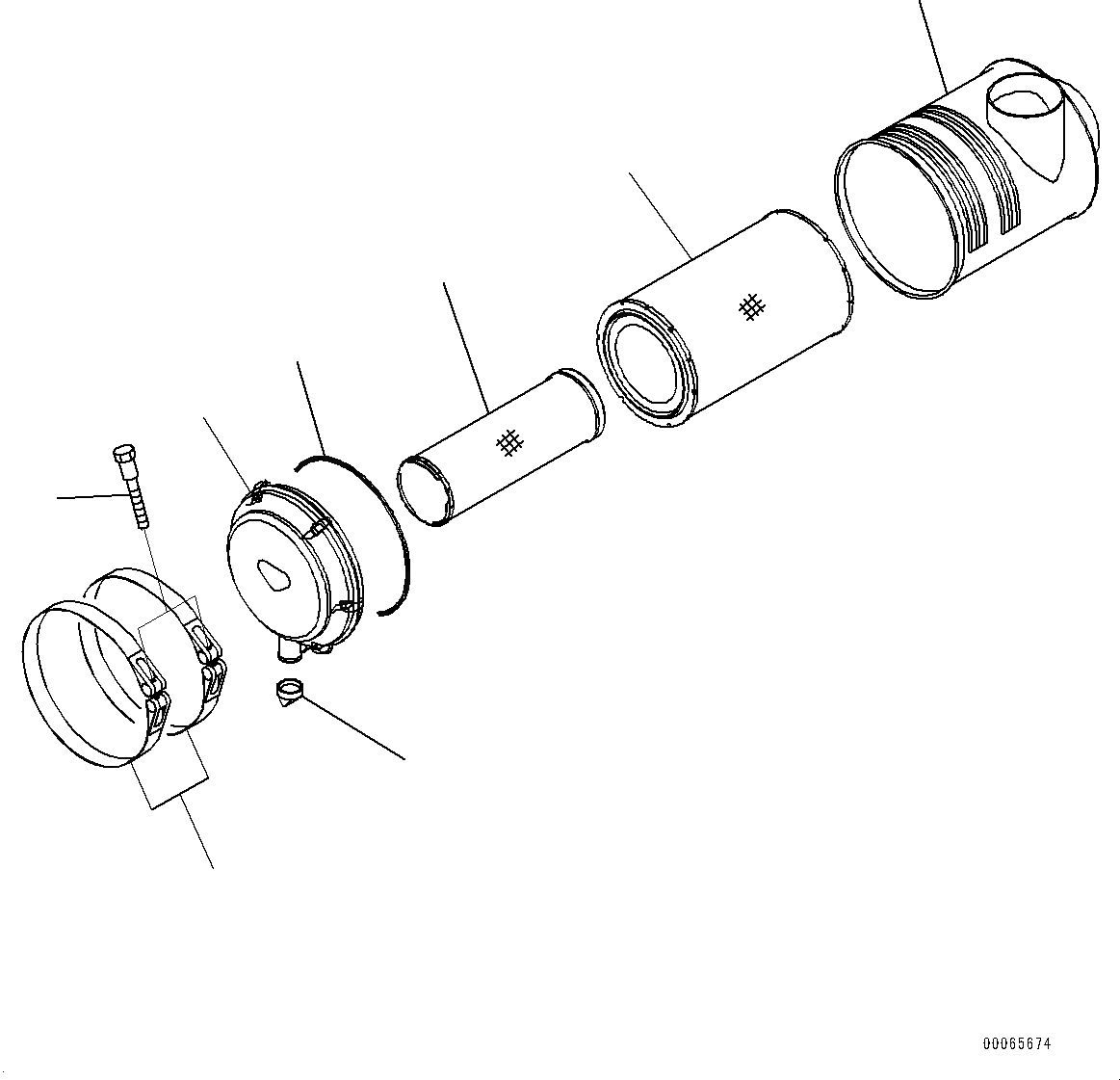 Схема запчастей Komatsu SAA6D114E-3D - ВОЗДУХООЧИСТИТЕЛЬ (№877-) ВОЗДУХООЧИСТИТЕЛЬ