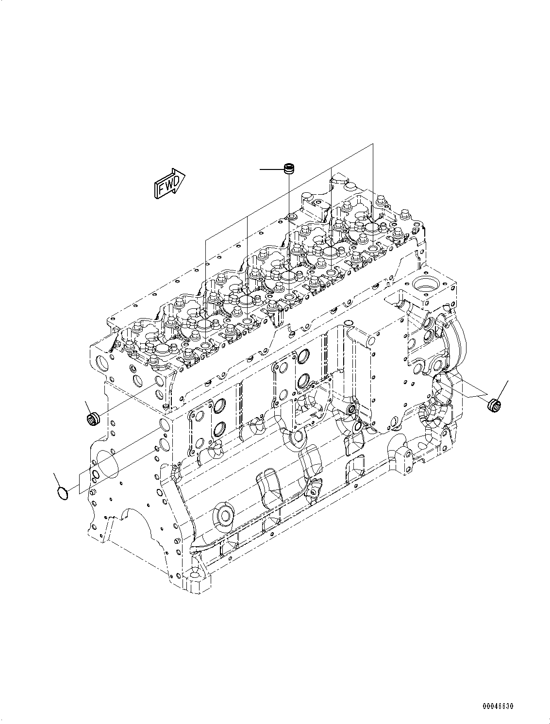 Схема запчастей Komatsu SAA6D114E-3D - КАБИНА ОБОГРЕВАТЕЛЬ. ЗАГЛУШКА (№877-) КАБИНА ОБОГРЕВАТЕЛЬ. ЗАГЛУШКА