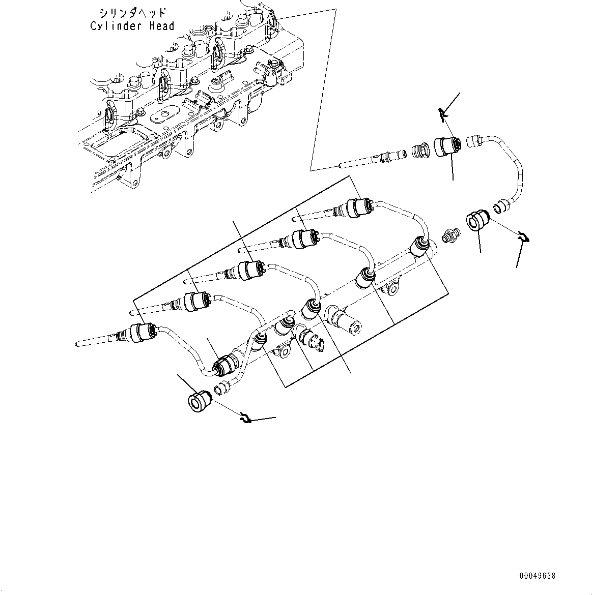 Схема запчастей Komatsu SAA6D114E-3D - ТОПЛИВН. СИСТЕМА АКСЕССУАРЫ (№877-) ТОПЛИВН. СИСТЕМА АКСЕССУАРЫ